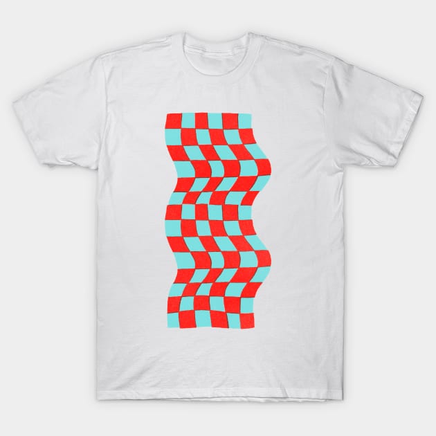 Checkered Picnic Blanket Vibes T-Shirt by Emily Lynn Perelman